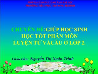 Chuyên đề: Giúp học sinh học tốt phân môn Luyện từ và câu ở Lớp 2 - Nguyễn Thị Xuân Trinh