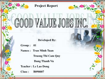 Bào cáo Good Value Jobs INC - Trần Minh Tuấn