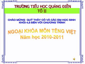 Ngoại khóa Tiếng việt Khối 4,5 - Trường Tiểu học Quảng Điền