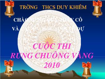 Cuộc thi Rung chuông vàng - Trường THCS Duy Khiêm