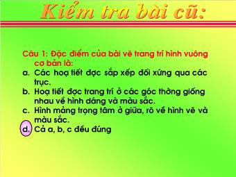 Bài giảng Mĩ thuật 6 Bài 19: Giới thiệu mĩ thuật Tranh dân gian Việt nam