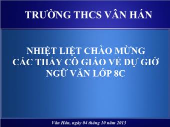 Bài giảng môn Ngữ văn lớp 8 tiết 27: Tình thái từ