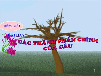 Bài giảng Tiếng Việt 6: Các thành phần chính của câu