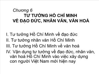 Bài giảng Tư tưởng Hồ Chí Minh (P6)