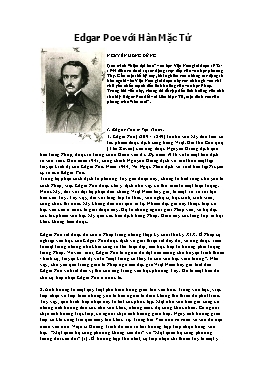Edgar Poe với Hàn Mặc Tử