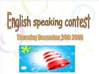 English speaking contest