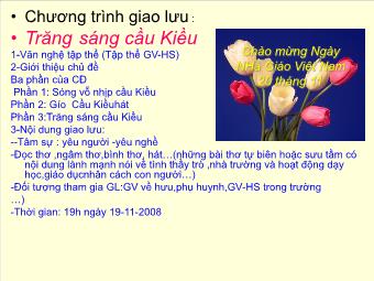 Giao lưu Chào mừng ngày nhà giáo Việt Nam 20 tháng 11
