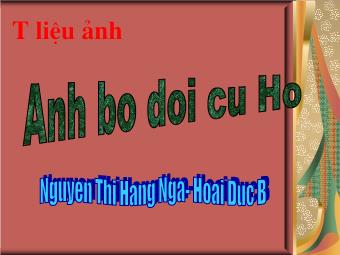 Hình ảnh về anh bộ độ cụ Hồ