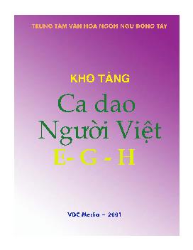 Kho tàng ca dao người Việt (vần E-G-H)