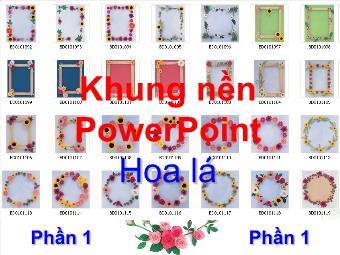 Khung nền PowerPoint Hoa lá