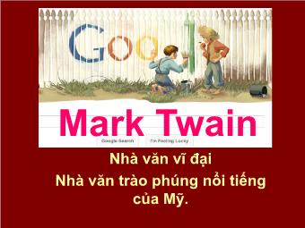 Mark Twain Nhà văn vĩ đại