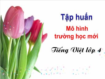 Tập huấn Mô hình trường học mới - Tiếng Việt lớp 4 (Phần 1)