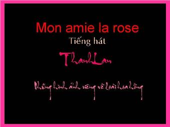Bài hát Mon Amie La Rose