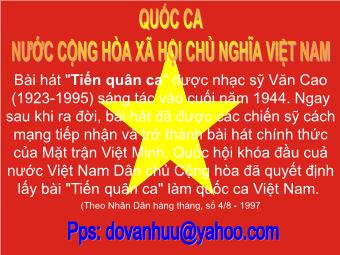 Quốc ca nước Việt Nam