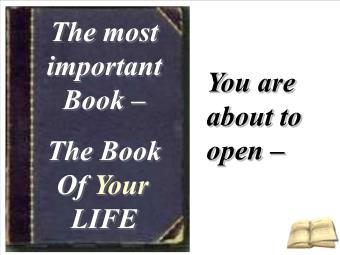 The most important book – the book of your life