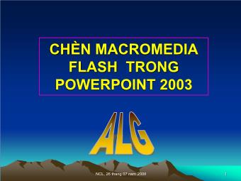 Bài giảng Chèn macromedia Flash trong PowerPoint 2003 - Nguyen Chi Luyen