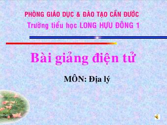 Bài gỉang Địa lí Lớp 4 - Bài 21: Thành phố Hồ Chí Minh - Trường tiếu học Long Hựu Đông 1