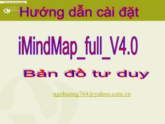 Bài giảng Hướng dẫn cài đặt iMindMap full V4.0