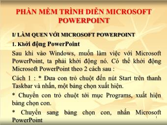Bài giảng Hướng dẫn soạn bài bằng Microsoft PowerPoint