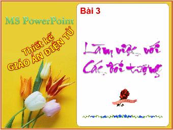 Bài giảng Hướng dẫn sử dụng PowerPoint 2003 - Bài 3: Làm việc với các đối tượng - Nguyễn Trọng Tam