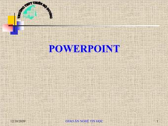 Bài giảng Làm việc với PowerPoint