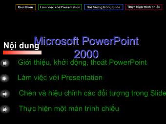 Bài giảng MicroSoft PowerPoint 2000