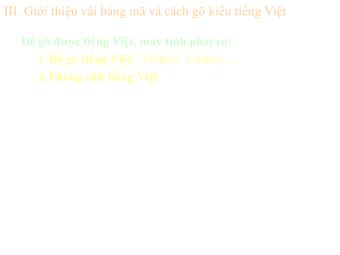 Bài giảng MS Word - Gõ tiếng Việt - Vietkry 2000 - Chuyển chế độ gõ tiền Việt và tiếng Anh