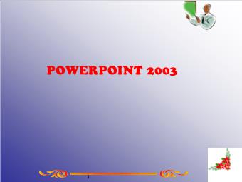 Bài giảng Poweroint 2003