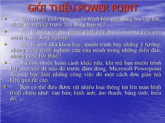 Bài giảng PowerPoint cực hot