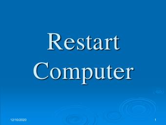 Bài giảng Restart Computer