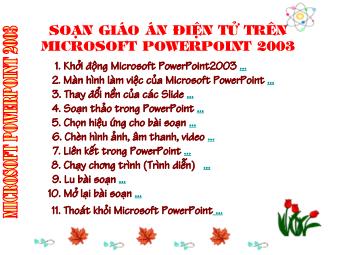 Bài giảng Soạn giáo án điện tử trên Microsoft PowerPoint 2003