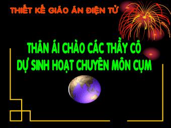 Bài giảng Thiết kế giáo án điện tử