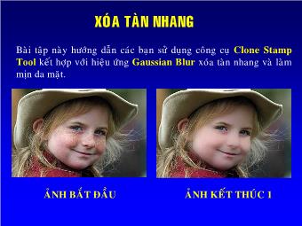 Bài giảng Thủ thuật Photoshop xóa tàn nhang