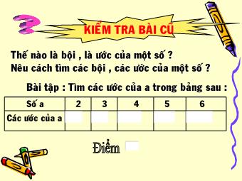 Bài giảng Toán Lớp 6 - Bài 14: Số nguyên tố, Hợp số, Bảng số nguyên tố