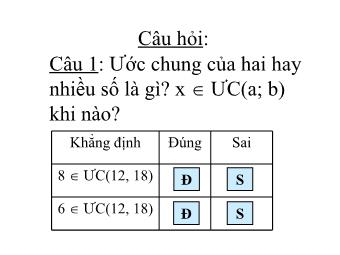 Bài giảng Toán Lớp 6 - Luyện tập Bội chung và Bội chung nhỏ nhất