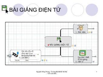 Bài giảng Tổng quan về bài giảng điện tử