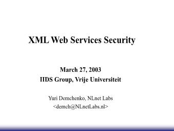 Bài giảng XML Web Services Security