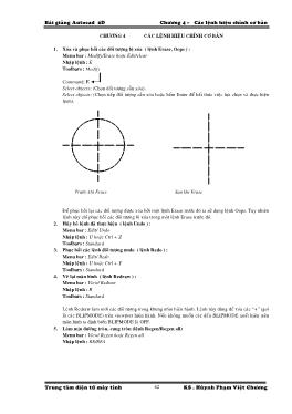 Giáo trình Autocad 2D - Chương 4: Các lệnh hiệu chỉnh cơ bản