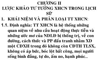 Bài giảng Chương 2: Lược khảo tư tưởng XHCN trong lịch sử