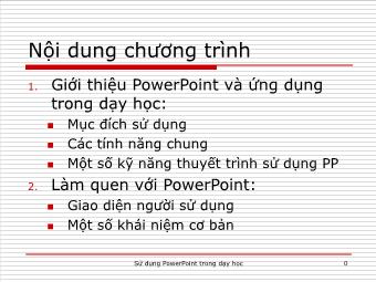 Bài giảng Hướng dẫn học PowerPoint