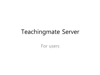 Bài giảng Teachingmate Server
