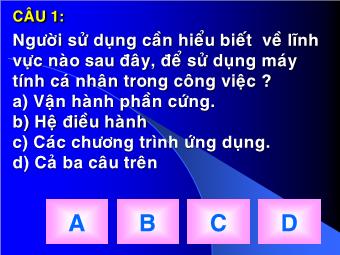 Bài giảng Trắc nghiệm