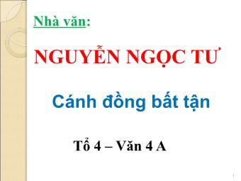 Bài thuyết trình Cánh đồng bất tận - Nguyễn Ngọc Tư