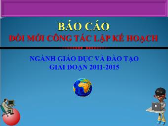 Báo cáo đổi mới công tác lập kế hoạch - Kế hoạch triển khai kiềm chế lạm phát