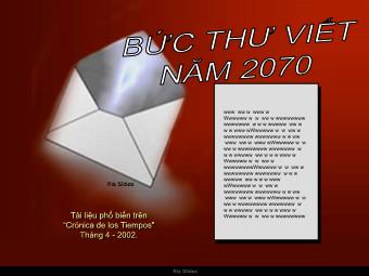 Bức thư viết năm 2070