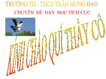 Chuyên đề Dạy học tích cực - Trường THCS Hưng Đạo