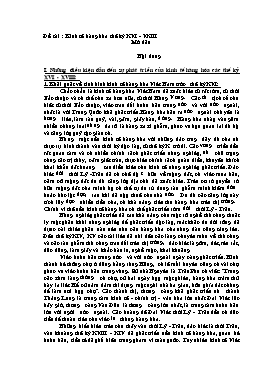 Đề tài: Kinh tế hàng hóa thế kỷ XVI - VXIII