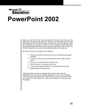 Giáo án Microsoft Education - PowerPoint 2002