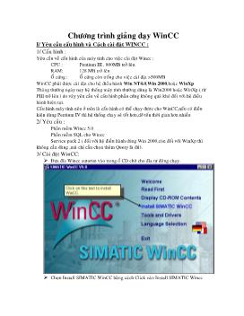 Giáo trình Chương trình giảng dạy WinCC