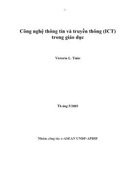 Giáo trình Công nghệ thông tin và truyền thông (ICT) trong giáo dục